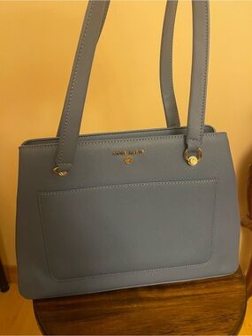 Anne Klein Slate Blue Gray Tote Bag